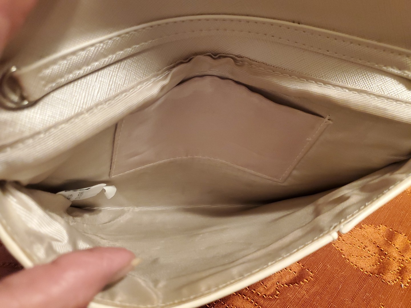 Clutch Bag Silver 100% Polyurethane