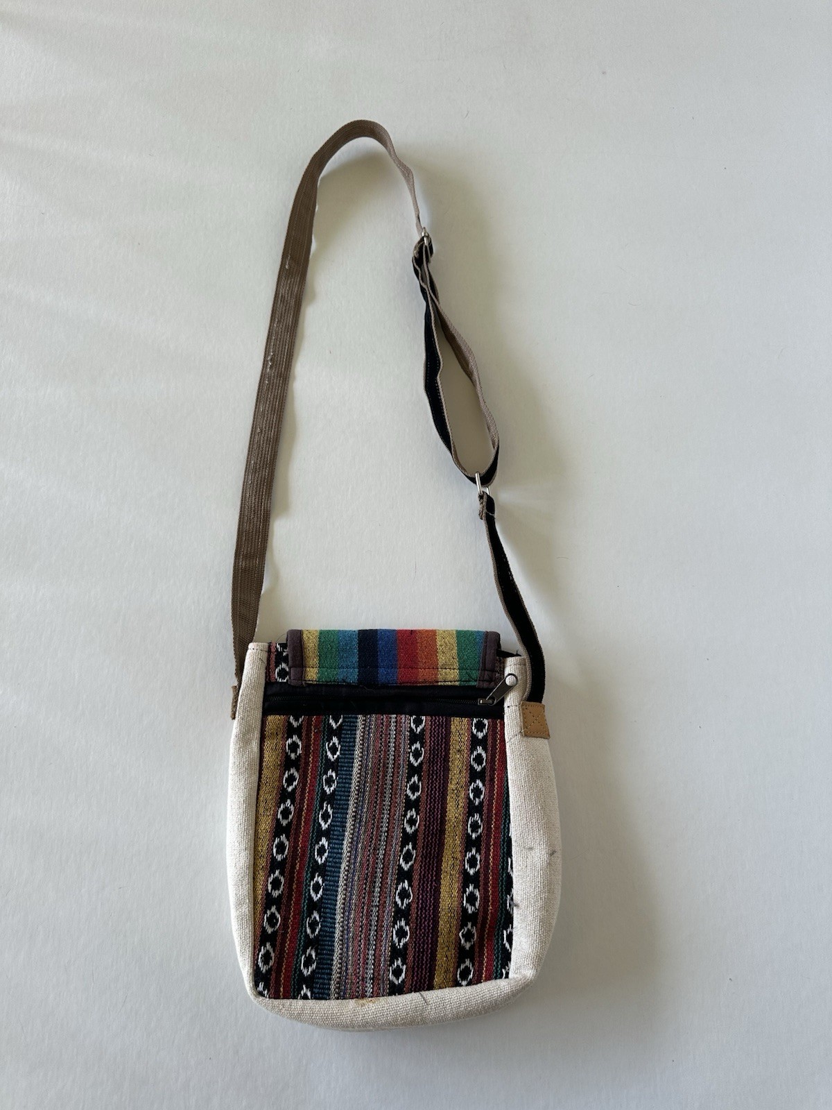 ThreadHeads Himalayan Hemp Asymmetrical Shoulder Bag Multicolored