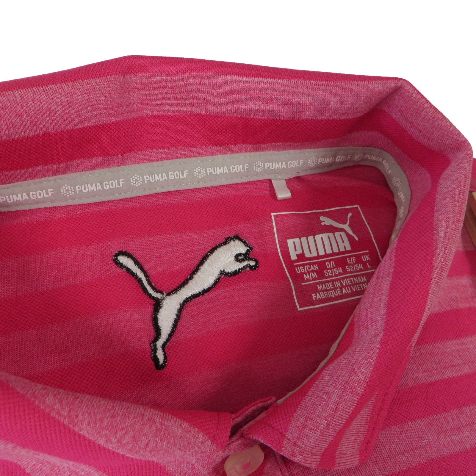 PUMA Cobra Tour Performance Stretch Striped Golf Polo Shirt Men’s Medium