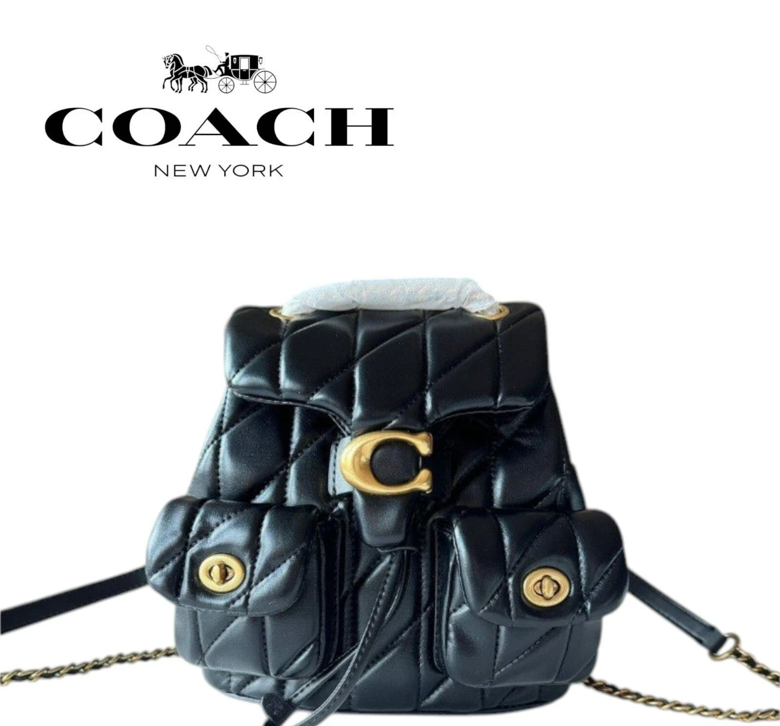Coach Tabby Backpack Quilted CU076 Black
