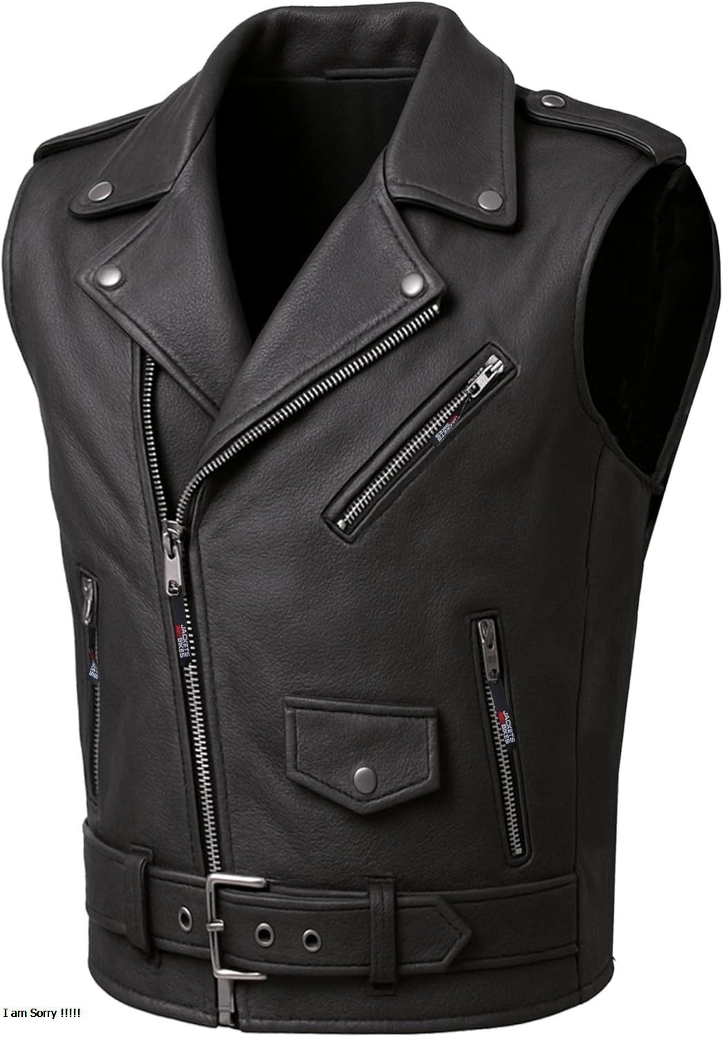 Men’s Classic Buffalo Leather Motorcycle Biker Vintage Cruiser Style Vest