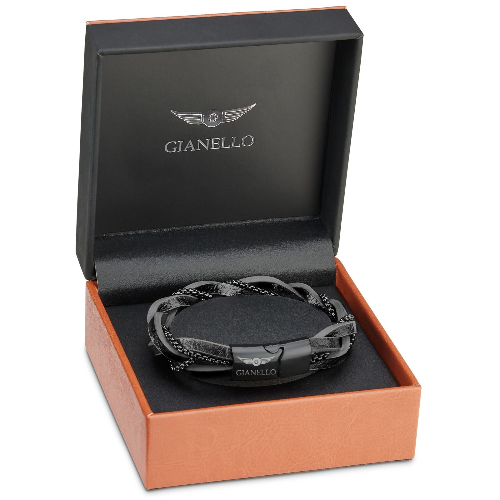 Gianello Handmade Men’s Rope Twist Bracelet (Large-8.5 inch)