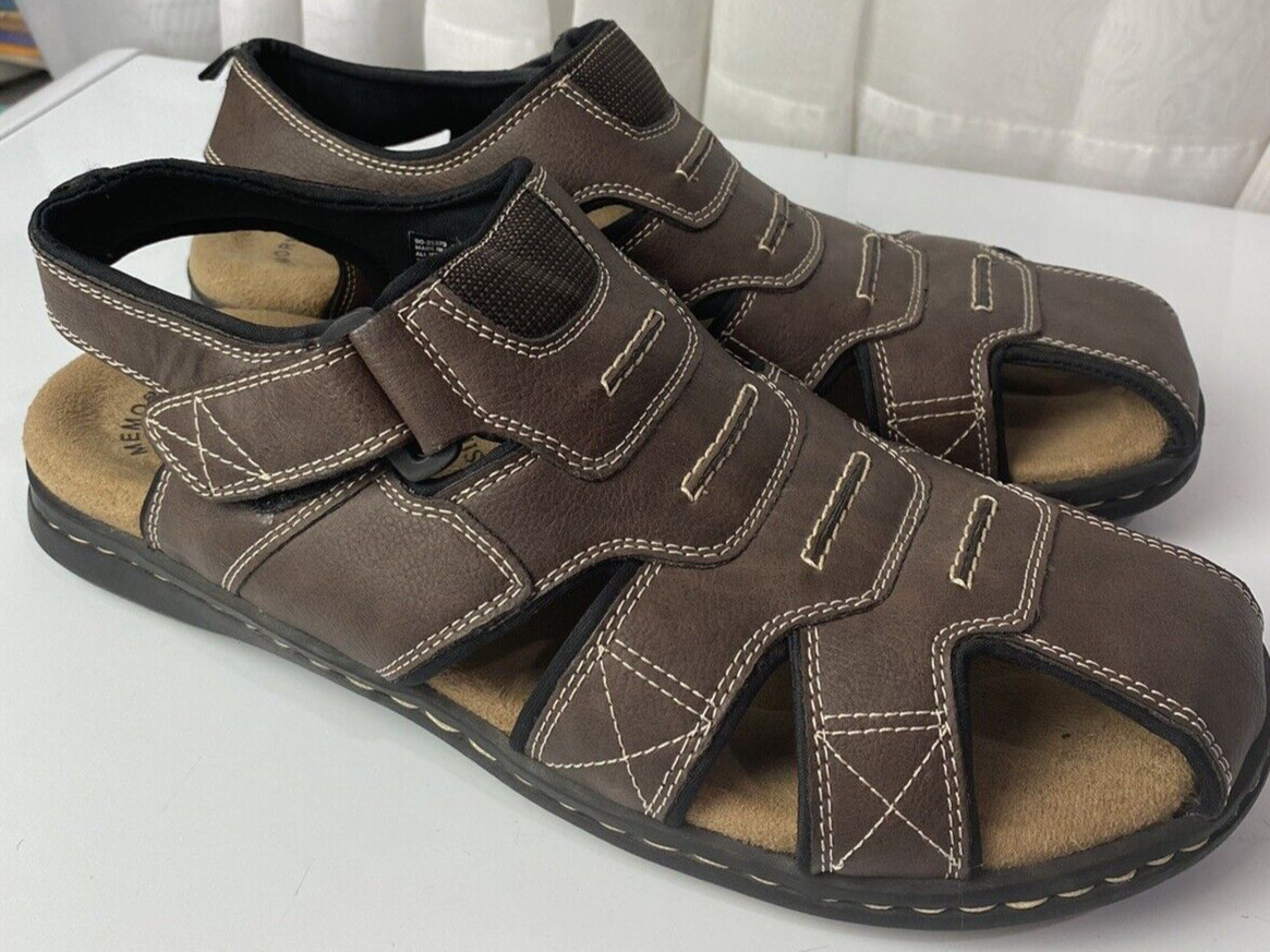 Dockers Mens 12M Searose Strap Sandals Brown Outdoor Fisherman Casual Comfort