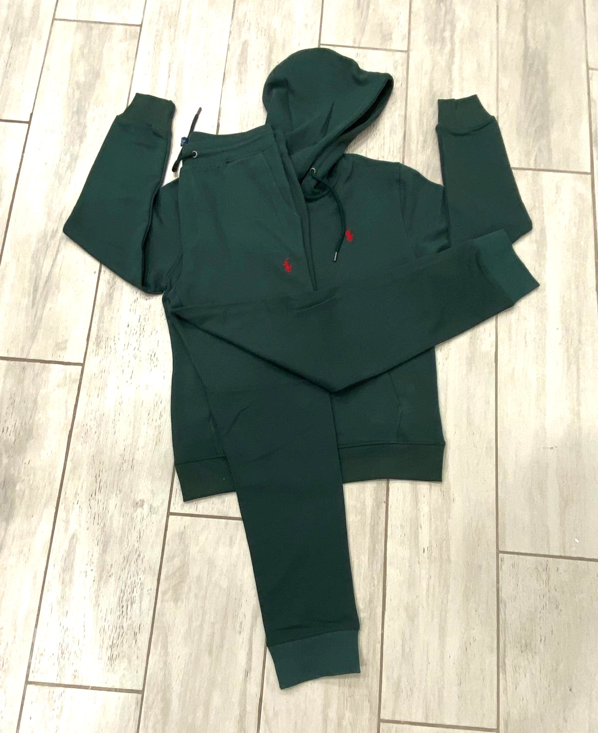 Polo Ralph Lauren Men’s Full Tracksuit Set Hoodie & Jogger Pants Green S-3XL