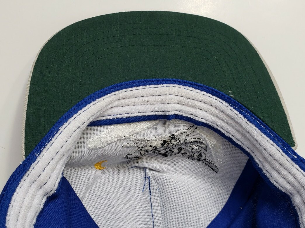 Vintage Wolf-Pak San Sun Terrycloth Head Band Blue Snapback Hat Cap OSFA