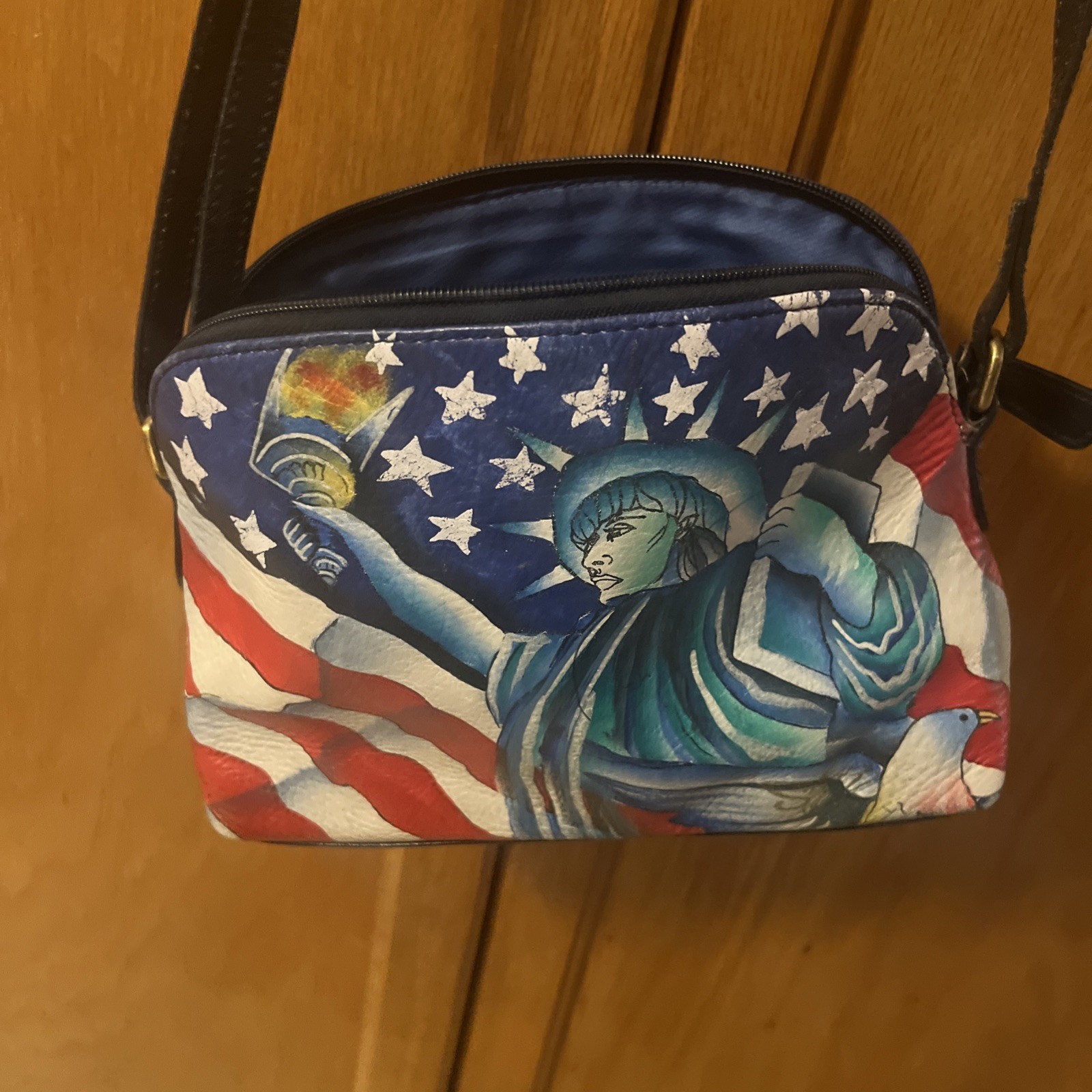 Signed Hand Painted Sharif Americana Wristlet
