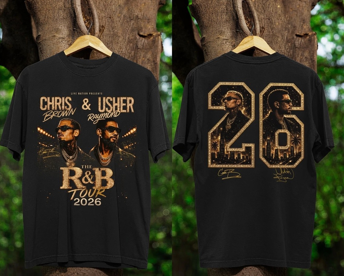 Chris Brown and Usher Shirt, R and B Tour, Concert Tee, Concert T Shirt, Raymond