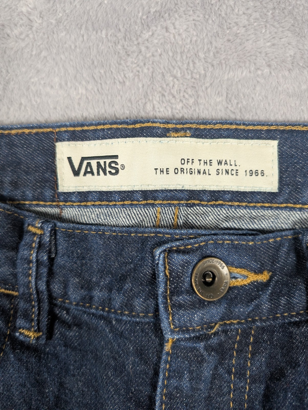 Vans V56 Standared Jeans Men 28×16 Dark Wash Straight Leg Skaterboard Y2k Skater