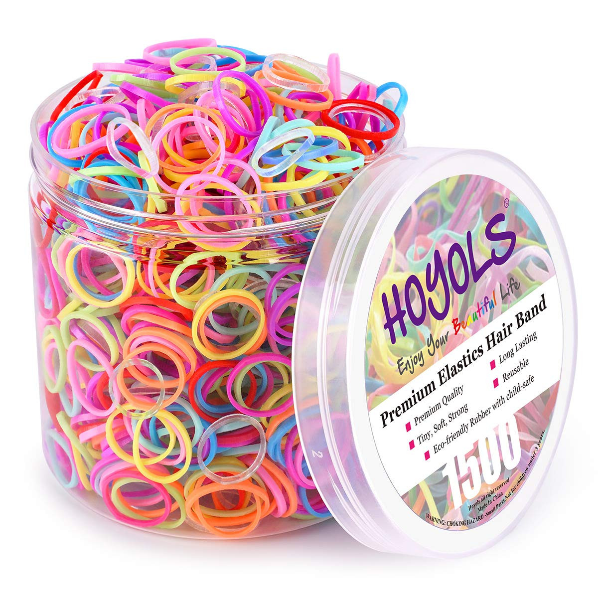 Clear Hair Ties, 1500 Pcs Small Elastic Rubber Bands | Soft Mini TPU Rubber Band