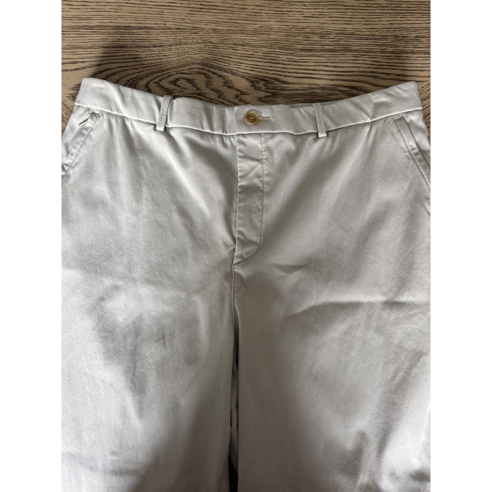 Spanx Stretch Twill Slim Straight Leg Pants Khaki Tan Beige 2X Tall 2T