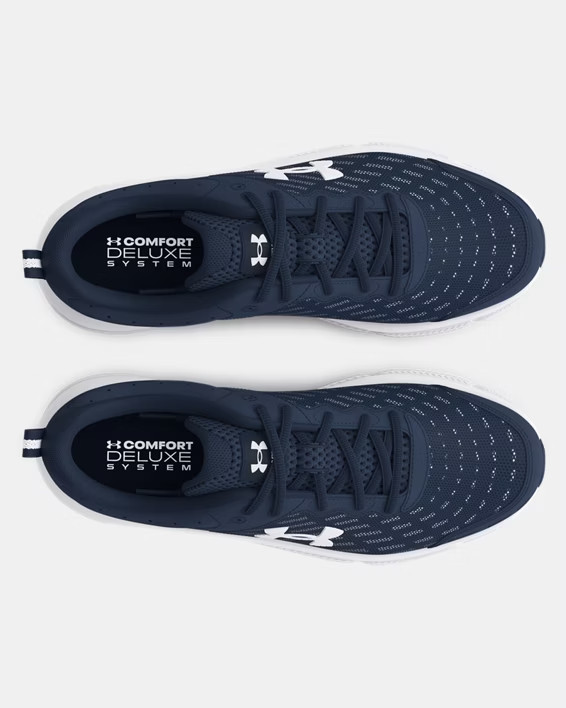 Under Armour 3026175 400 UA Charged Assert 10 NAVY/WHITE Shoe Sneakers NIB Men