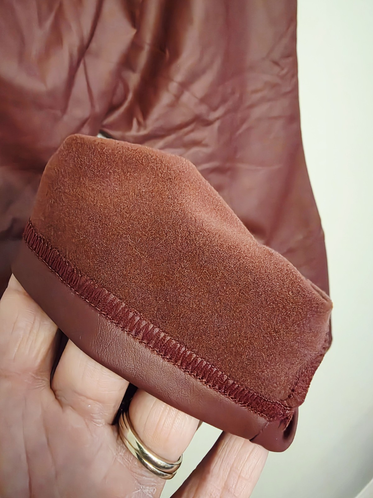 Simply Vera Vera Wang Women’s Plus 2X Burgundy Faux Leather Flat Front Pants