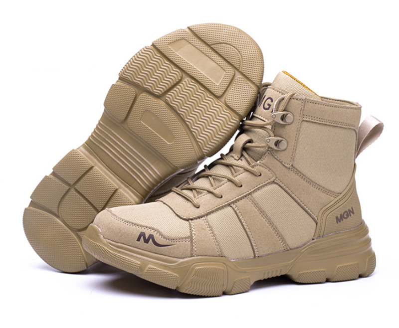 Puncture-Proof Male Work Boots Indestructible Safety Shoes Men Steel Toe Shoes
