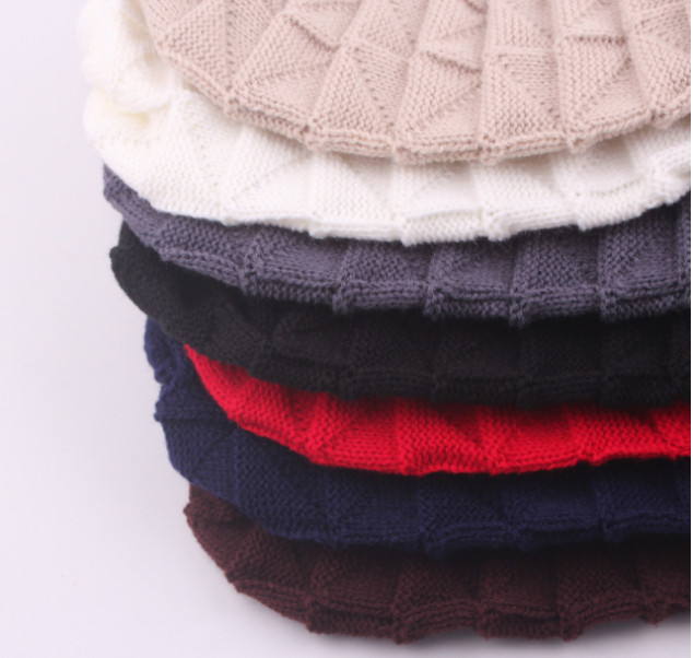 Women Men Winter Crochet Slouch Hat Wool Knit Beanie Baggy Warm Ski Caps Fashion