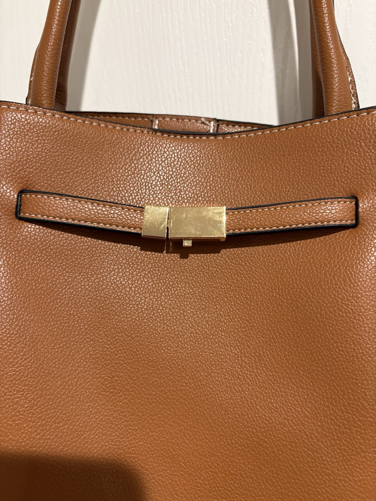 No Brand Knockoff DeMellier Brown Faux Leather Purse Great Condition