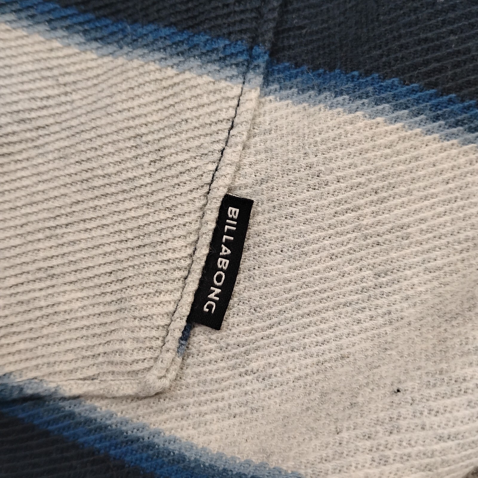 Billabong Hoodie Mens Large Blue Thermal Outdoor Beach Pocket Surf Camping A1