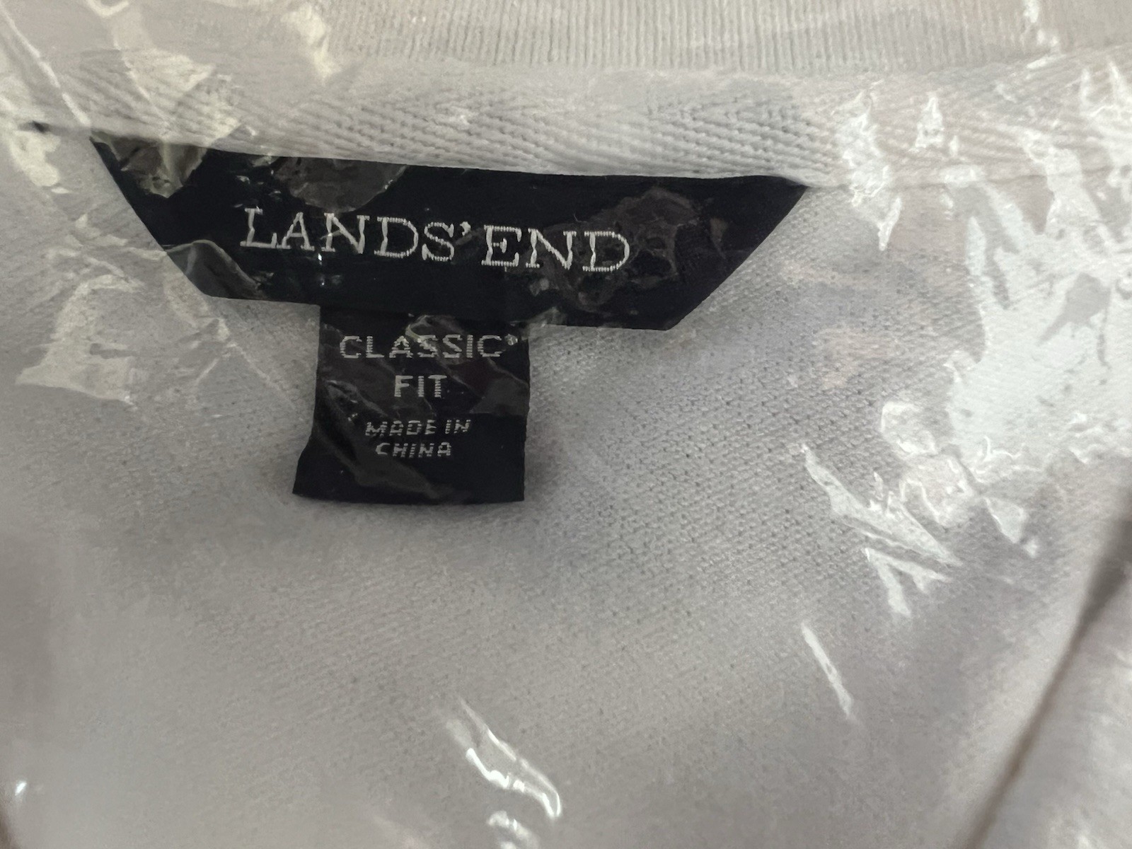 NWT Lands’ End SS White Mesh Polo Shirt, Women XL P Cotton