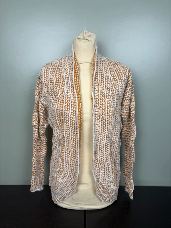 Pink Rose Chunky Knit Open Front Cardigan S