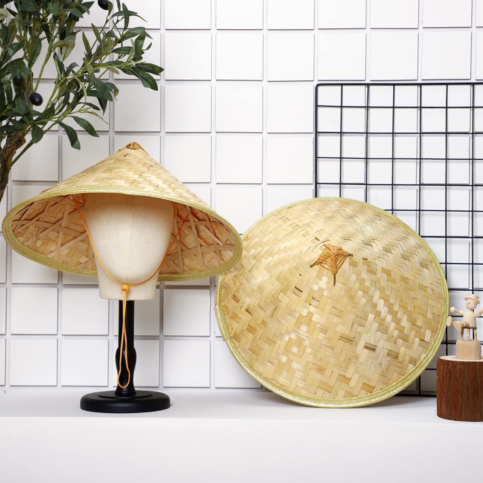 Traditional Chinese Rice Bamboo Hat Asian Straw Vietnamese Bamboo Hat for Wom…