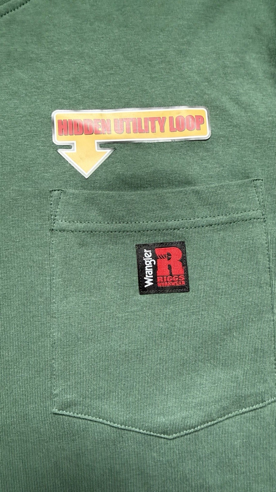 Wrangler Riggs Workwear Men’s Green Long Sleeve T-shirt – Size L
