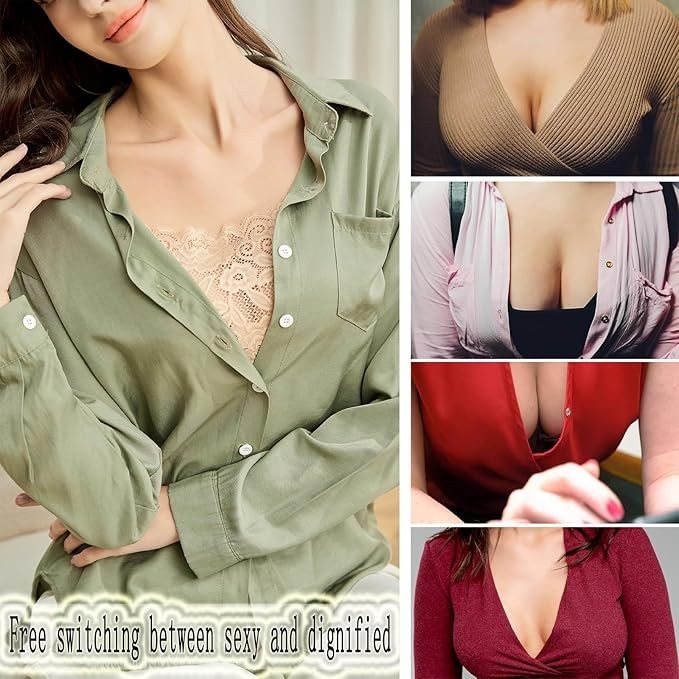 Mock Camisole Bra Insert Overlay Modesty Panel Lady Lace 7 Pcs