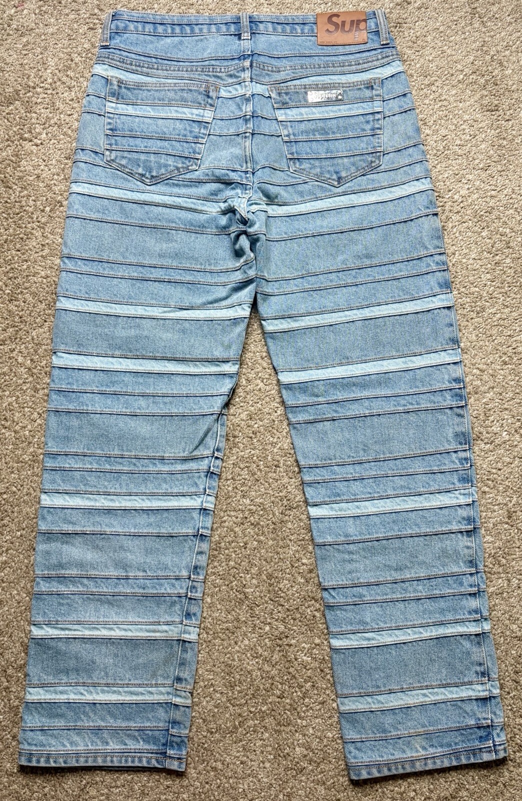 Supreme Layered Light Indigo Denim Jeans Size 30 F/W 22’ Size 30 Excellent Cond.