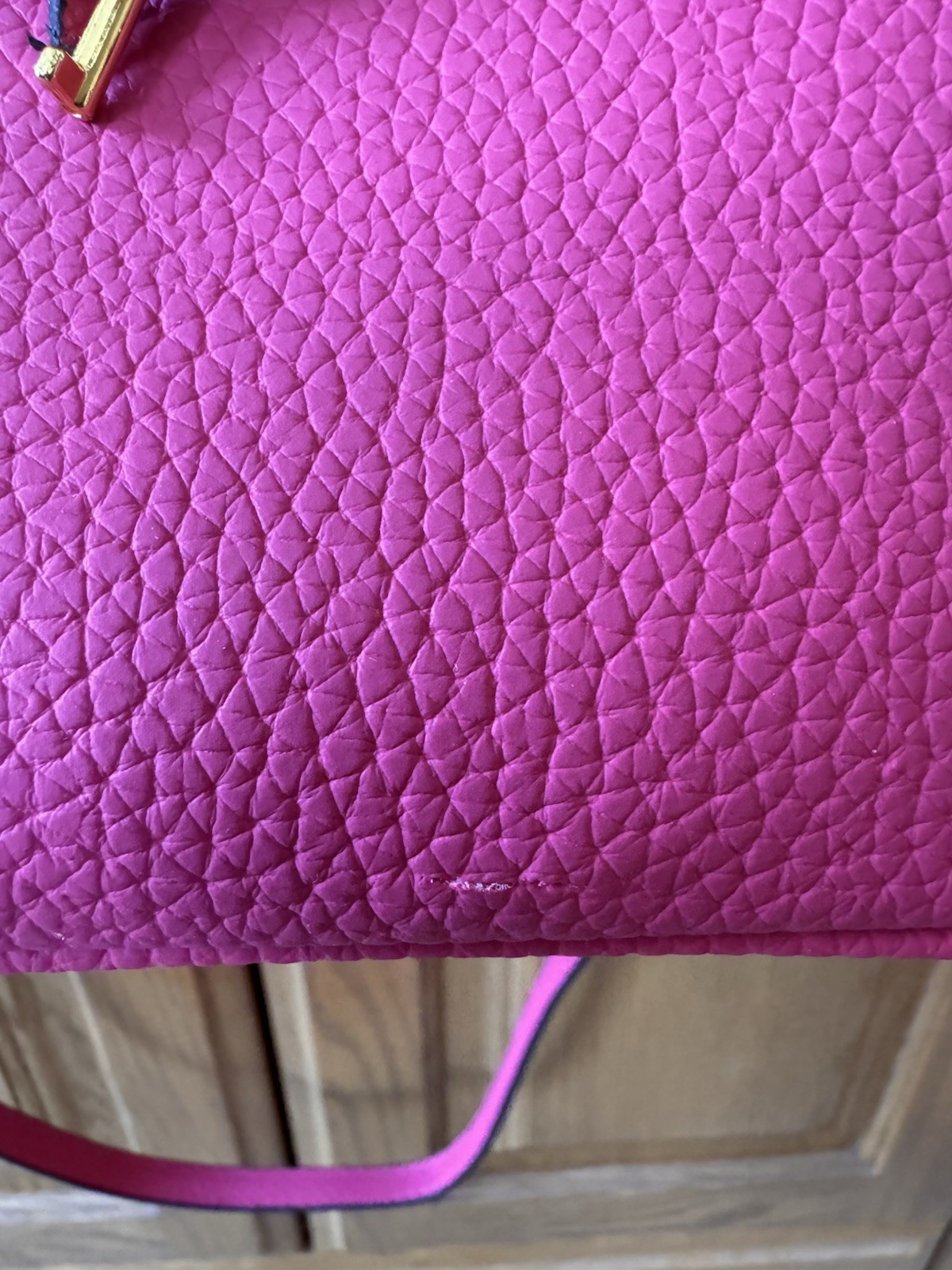 Leather Fushia Satchel