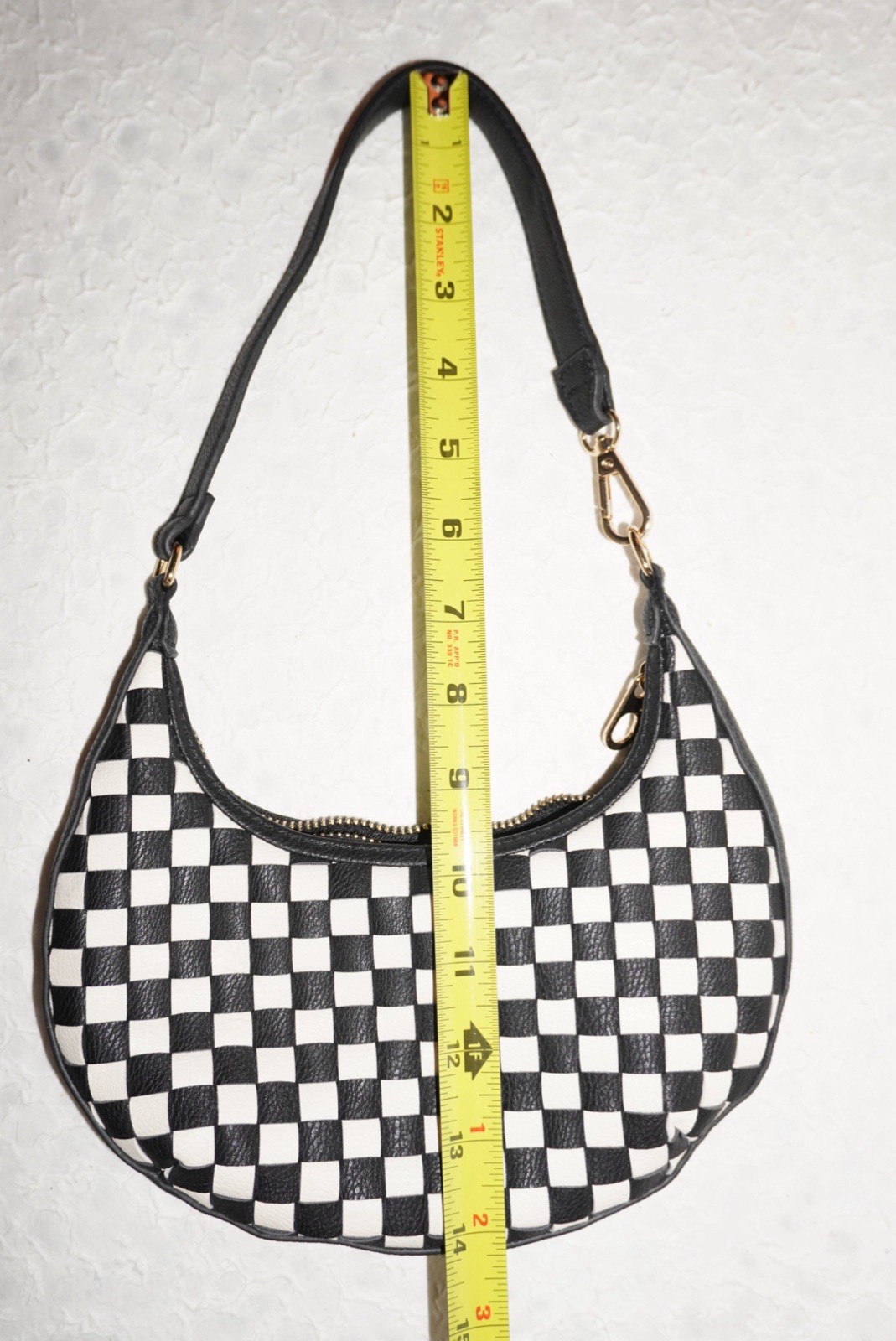 Universal Thread Checkered Crescent Shoulder Bag Y2K New Without Tags