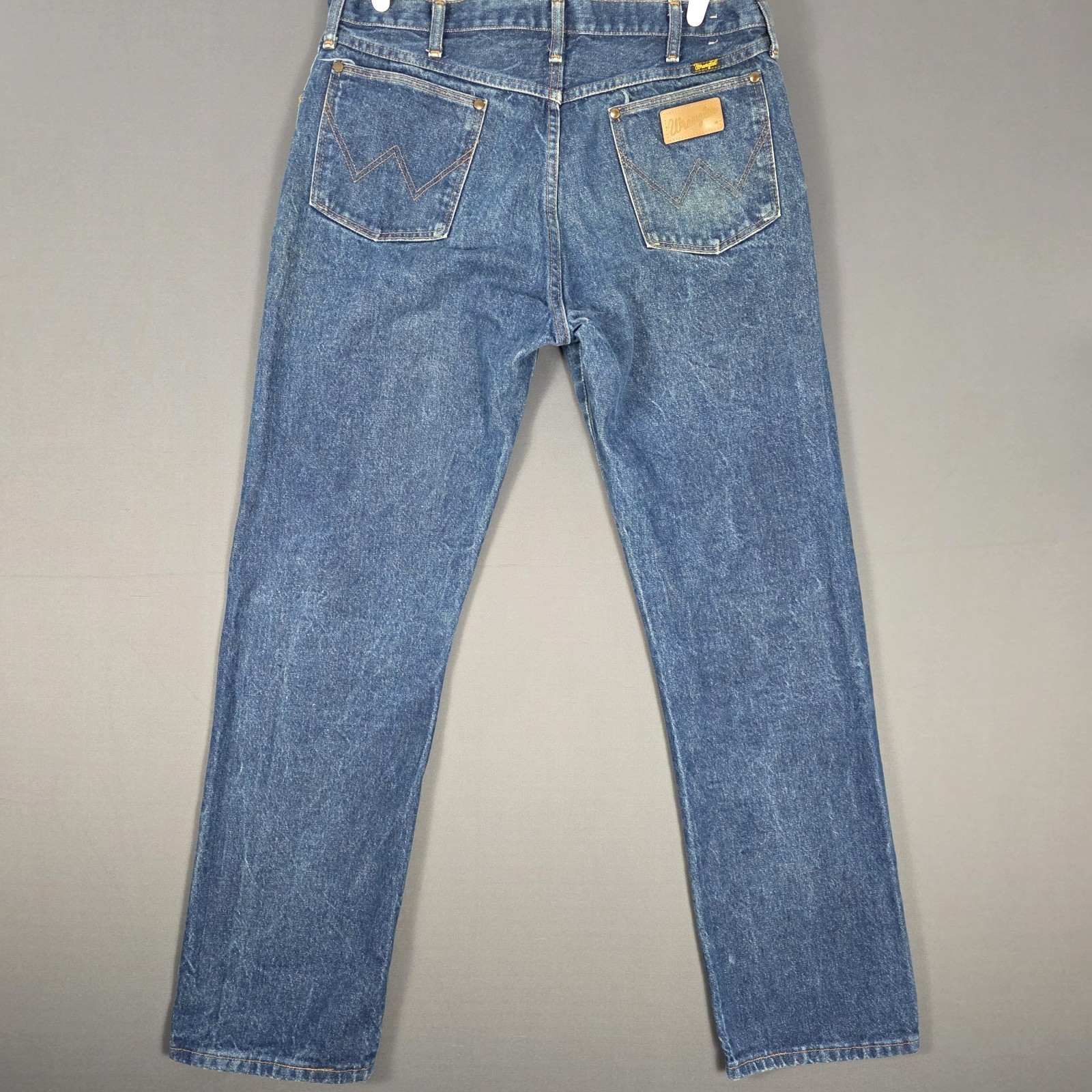 Wrangler 13MWZ Cowboy Cut Jeans 38×34 Made USA Vintage Blue Denim Western Work