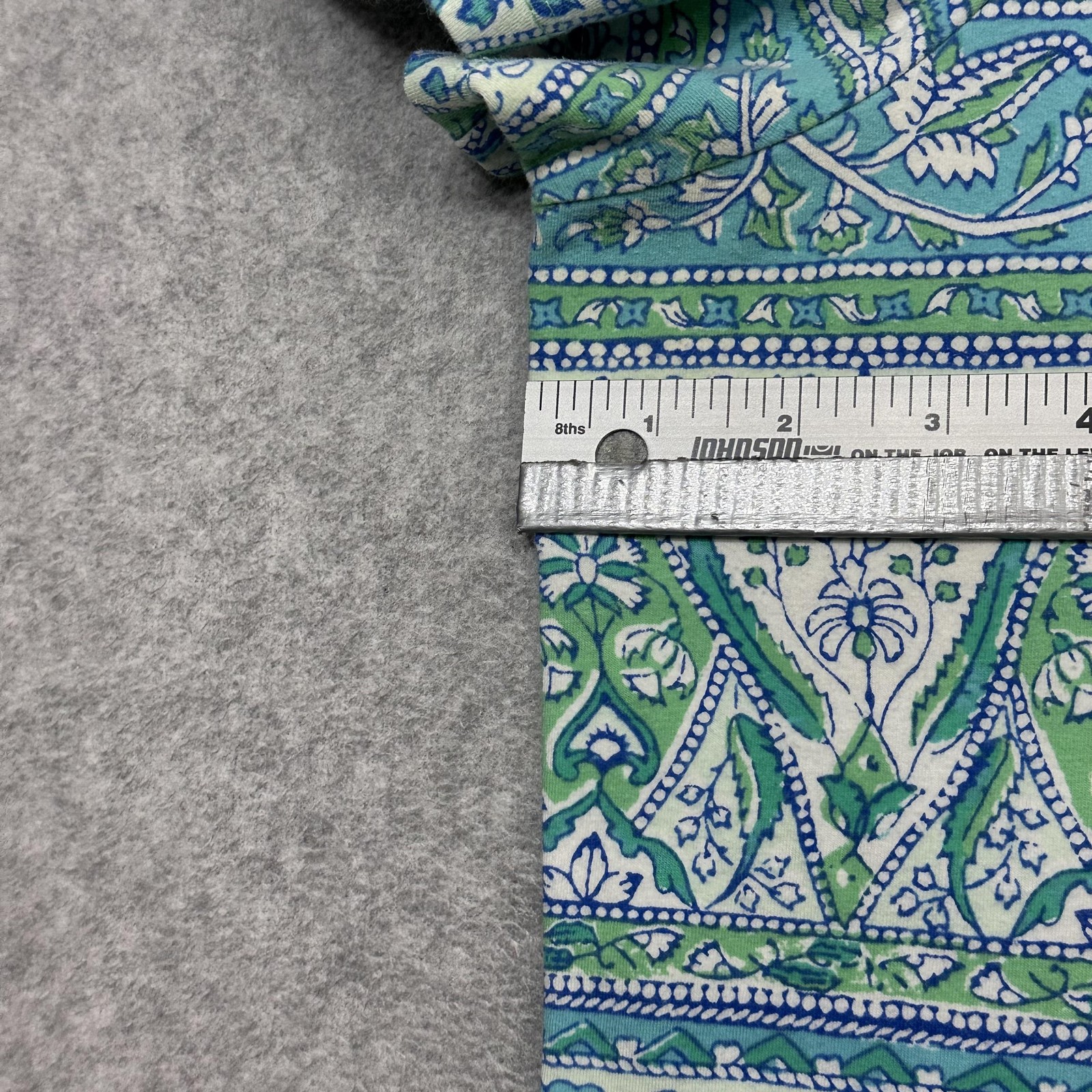 Talbots Tee Shirt Womens Plus 2X Blue Floral Print Short Sleeve Crewneck Top