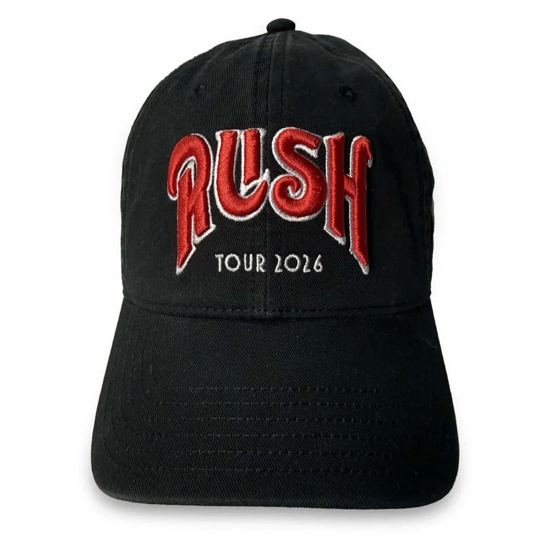 Rush 50 Something Tour Black Dad Hat Full Embroidered