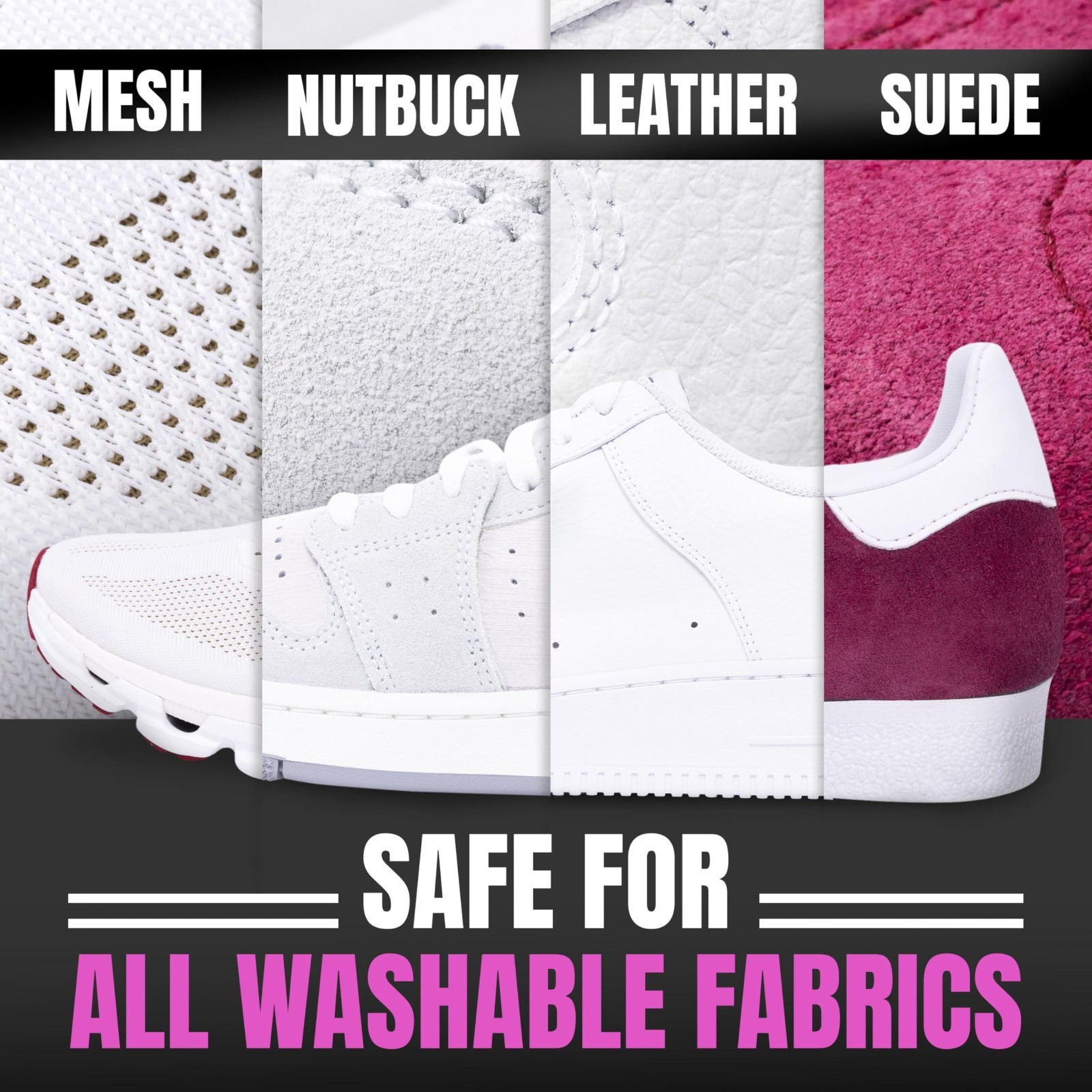 Miracle Shoe Cleaner Kit – Fabric & Leather Cleaner with Brush for Sneakers, Sue
