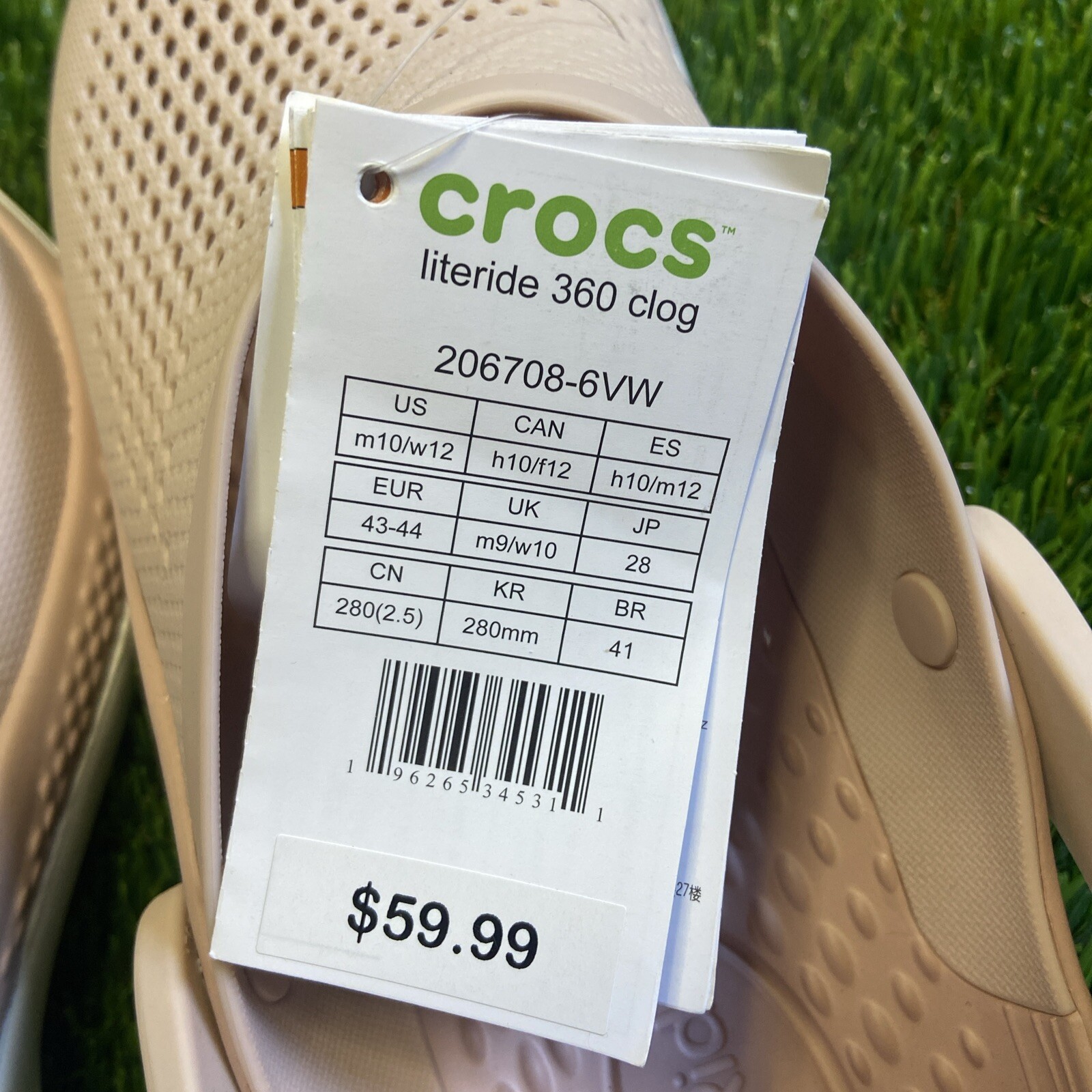 NEW Crocs LiteRide 360 Clog Pink Clay/White US-M10|W12 UK-M9|W10 EU-43-44