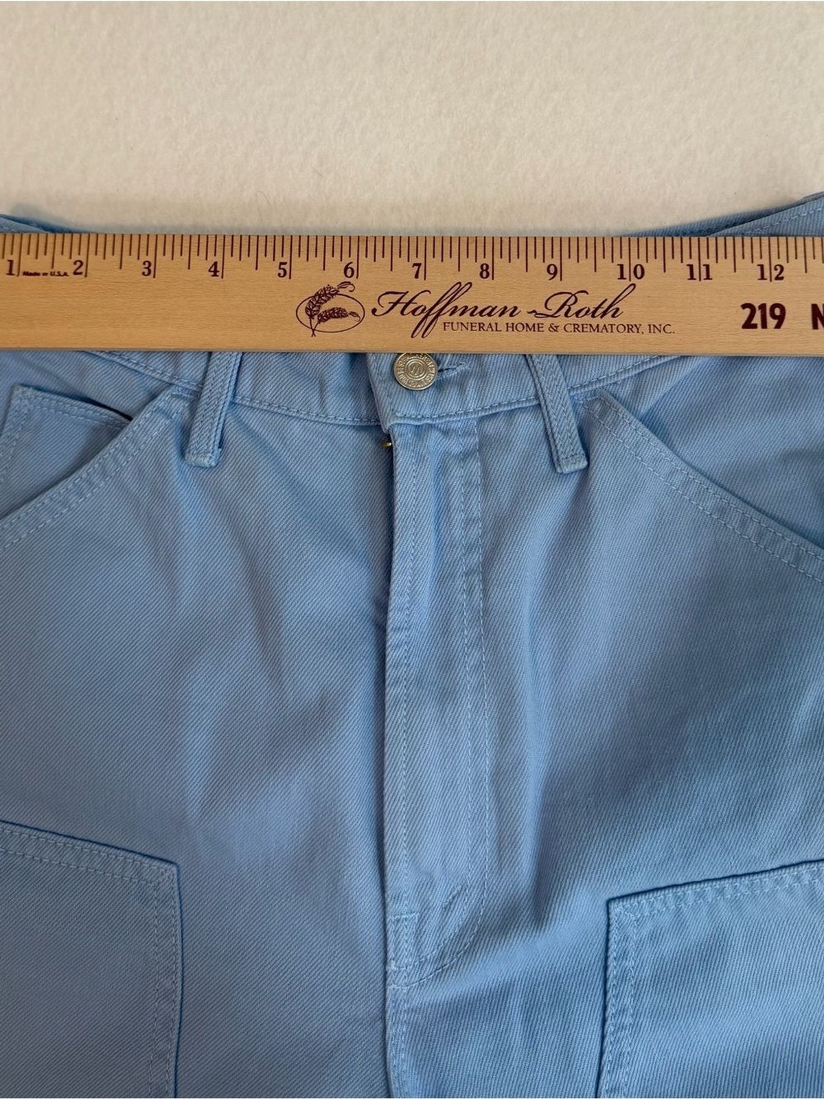 NWT MOTHER Superior The Bee’s Knees Stud Finer Sneak Vista Blue Pants 25