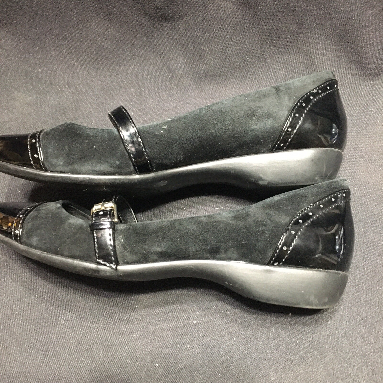 Giani Bernini Aubree Black Memory Foam 7M Shoes Leather And Man Made