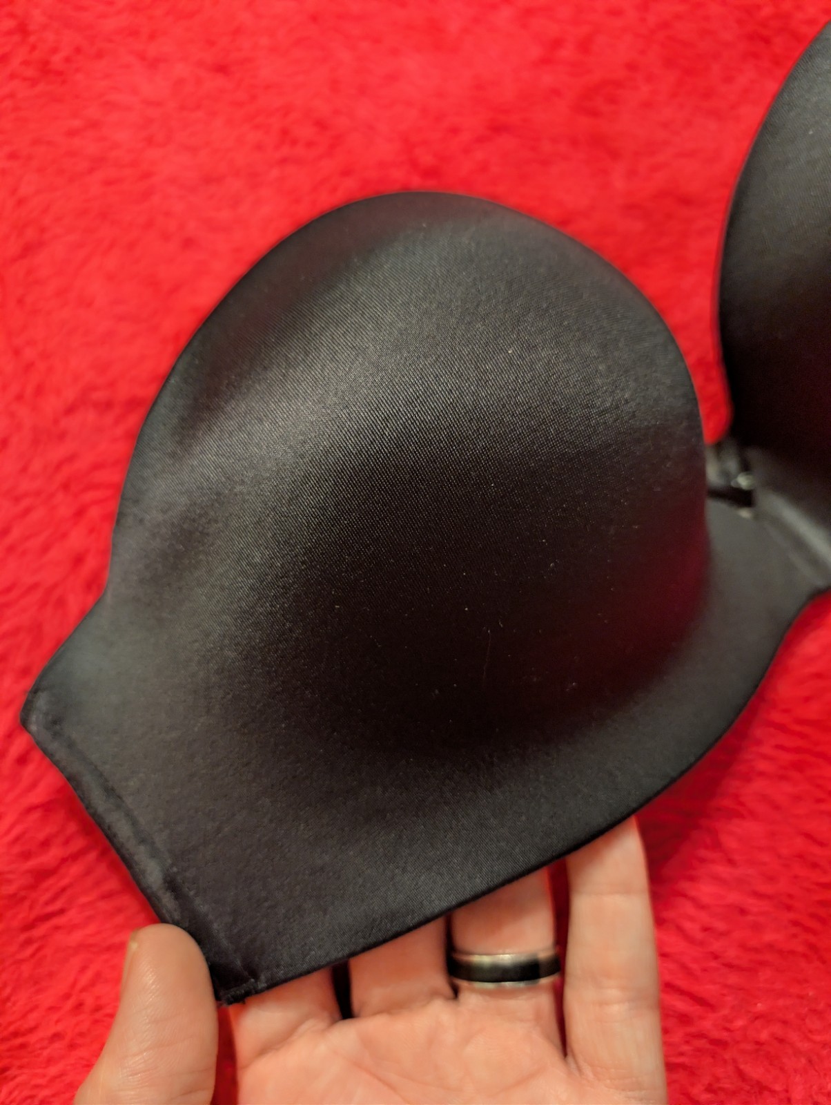 Victoria Secret Miraculous Strapless Push Up Bra 34A Black Add 2 Cup Sizes Multi
