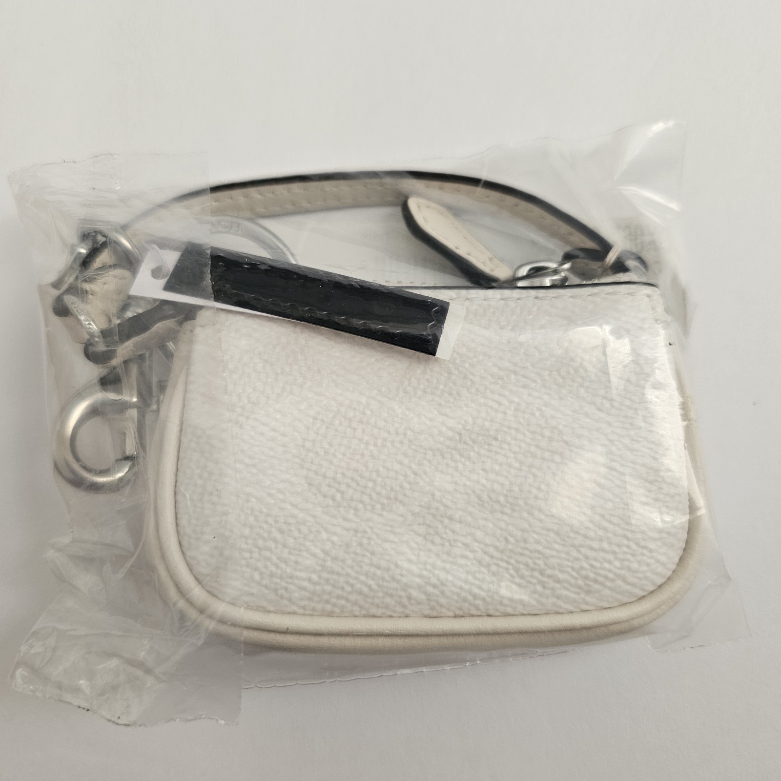 Coach ~ Mini Nolita Bag Charm In Signature Canvas White/Chalk CX067 NWT