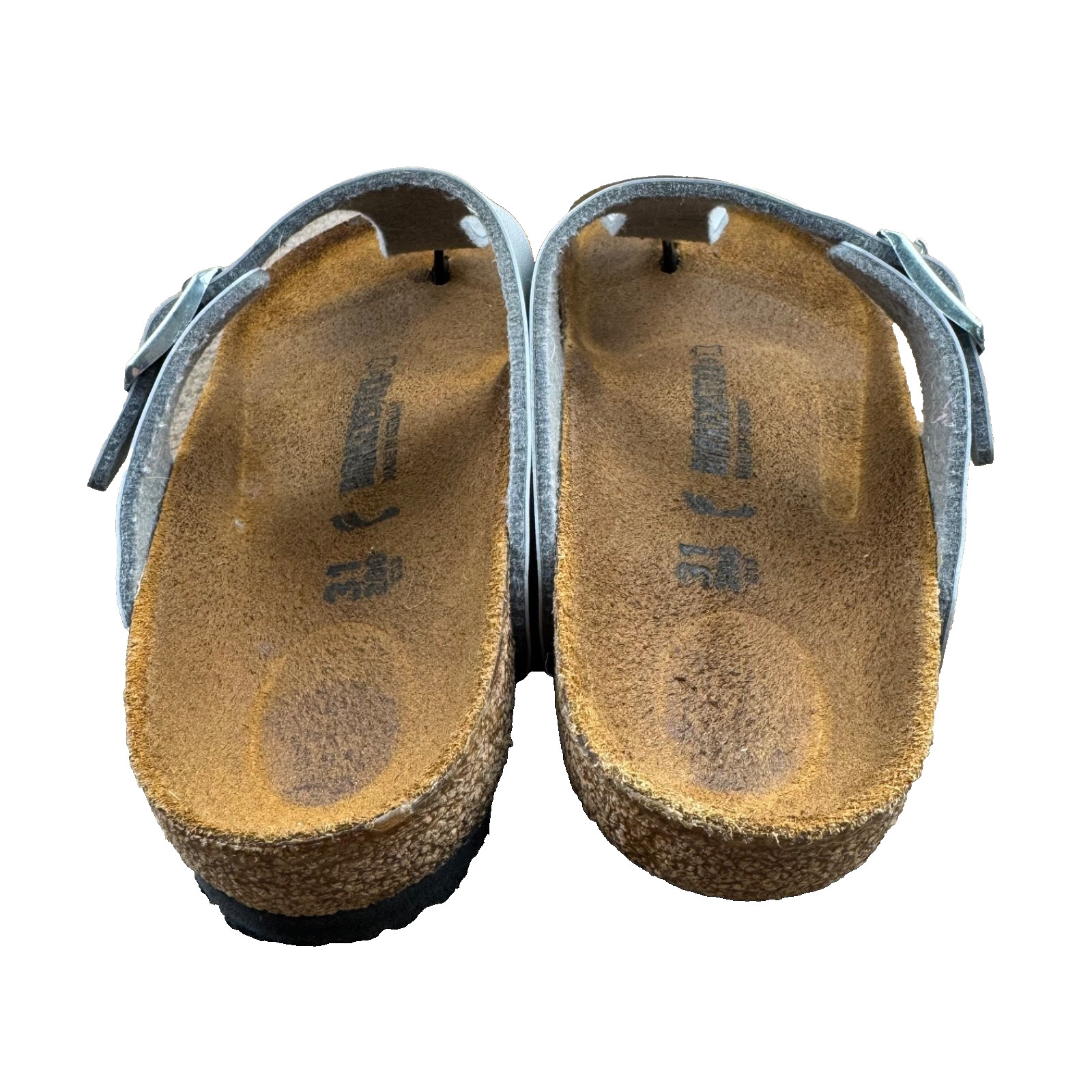 BIRKENSTOCK Gizeh Metallic Silver Sandals 200 C13 Kids 31/US 13-13.5