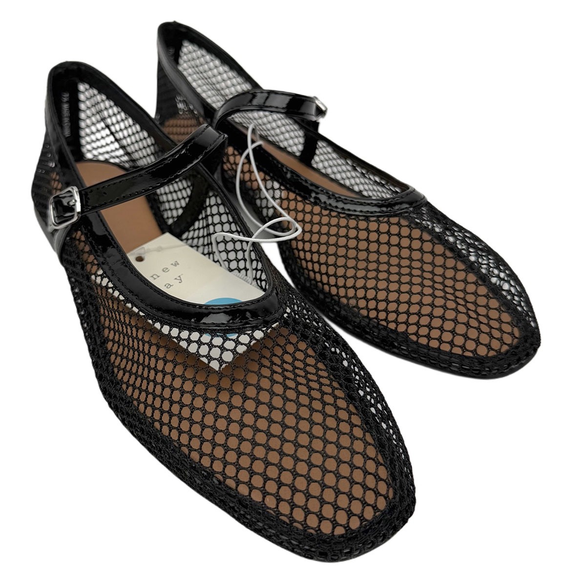 Women’s Issa Mesh Breathable Ballet Sheer Flats w/Memory Foam Insole 7.5 Black