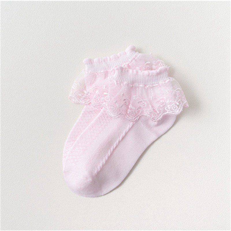 Children’s Lace Socks Thin Summer Cotton Princess Short Socks White Dance