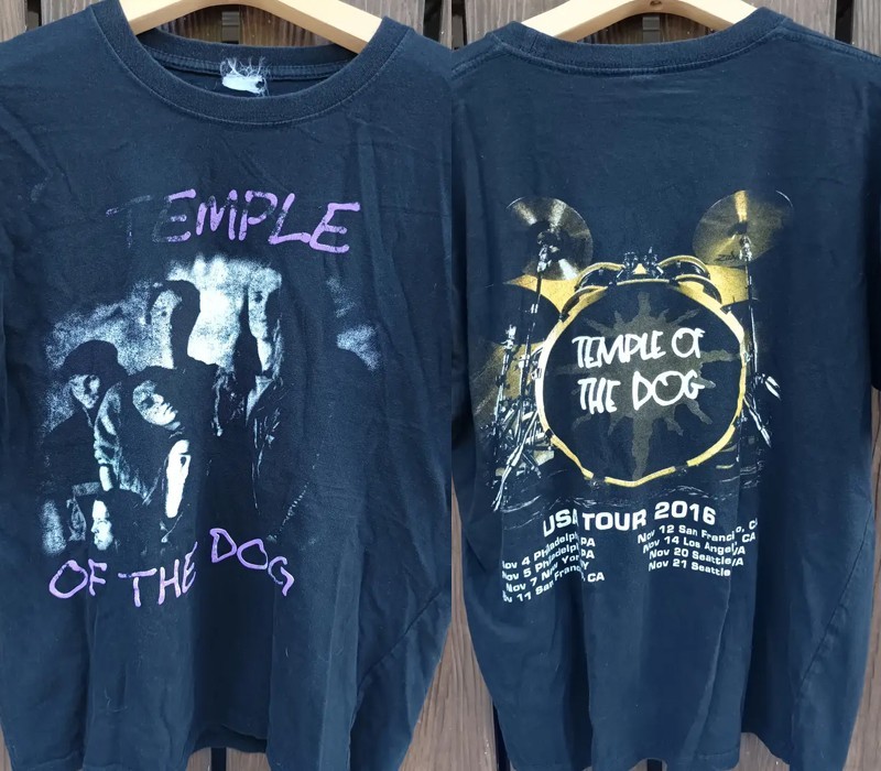 Temple Of The Dog 2016 2 sided Basic Black T shirt Classic style NH28721