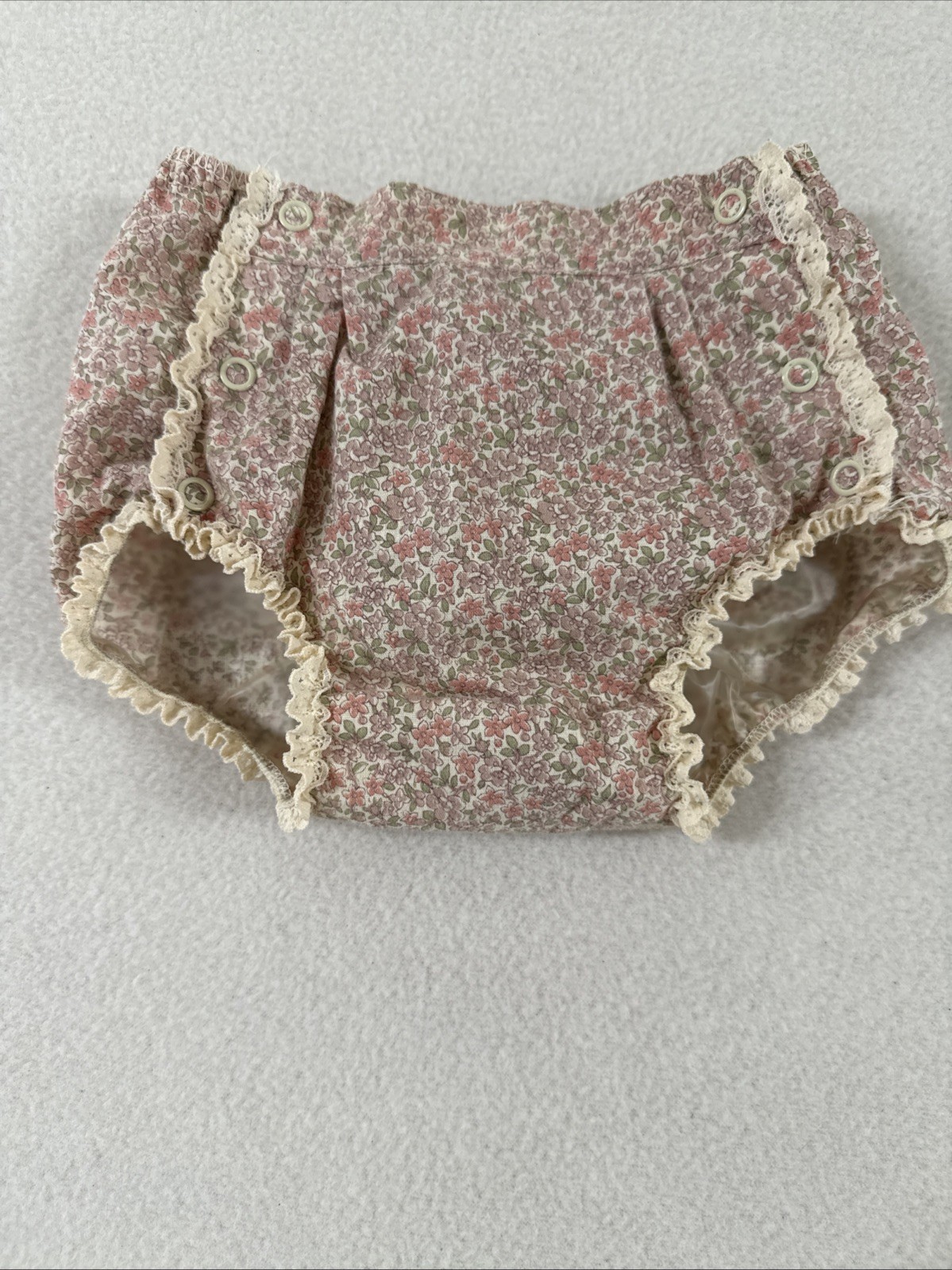 Vtg 1970s Infant Girls Dress Apron Pinafore Little House on the Prairie Farm