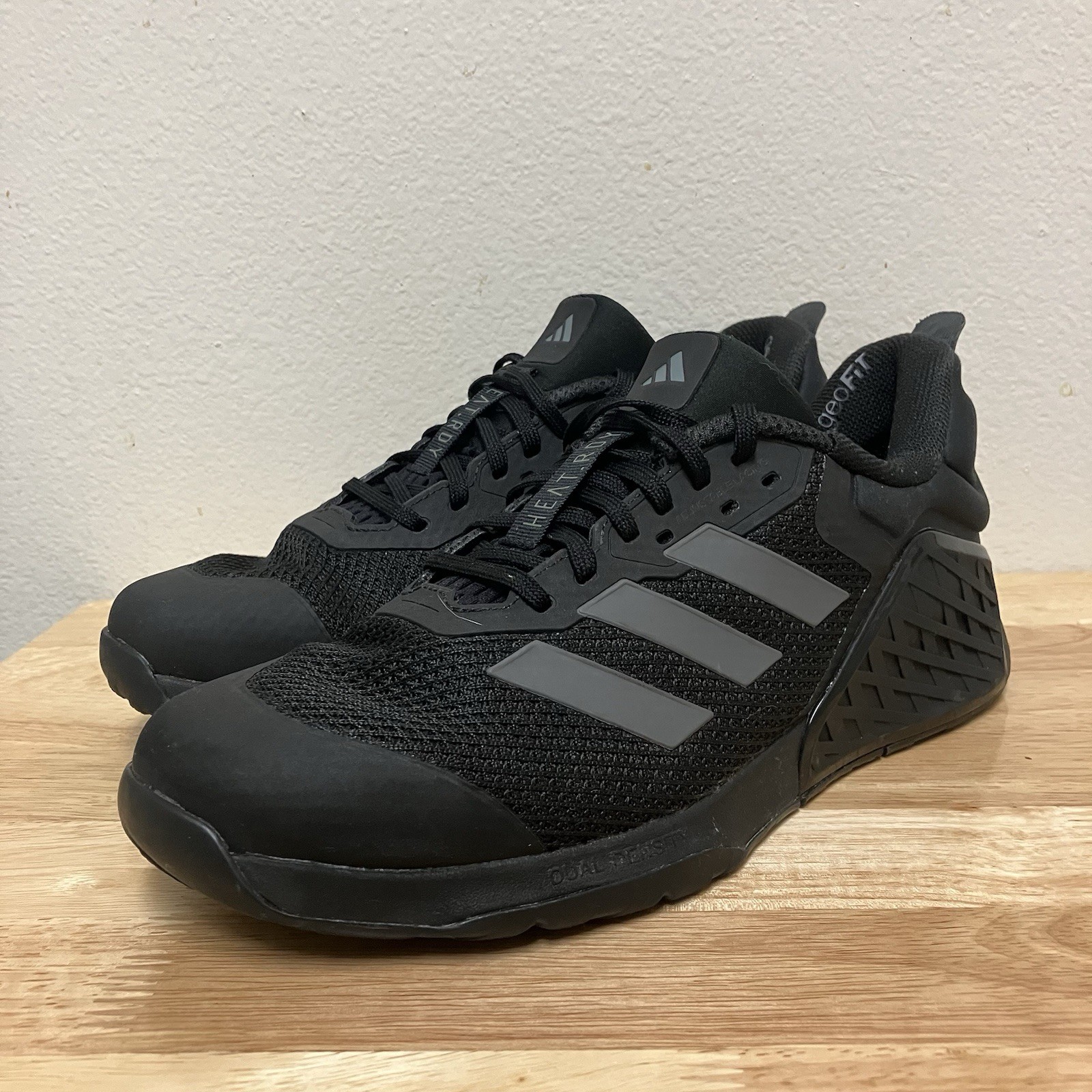 Size 10 Men’s Adidas Dropset 3 Training Black Sneakers Athletic Shoes IG3861