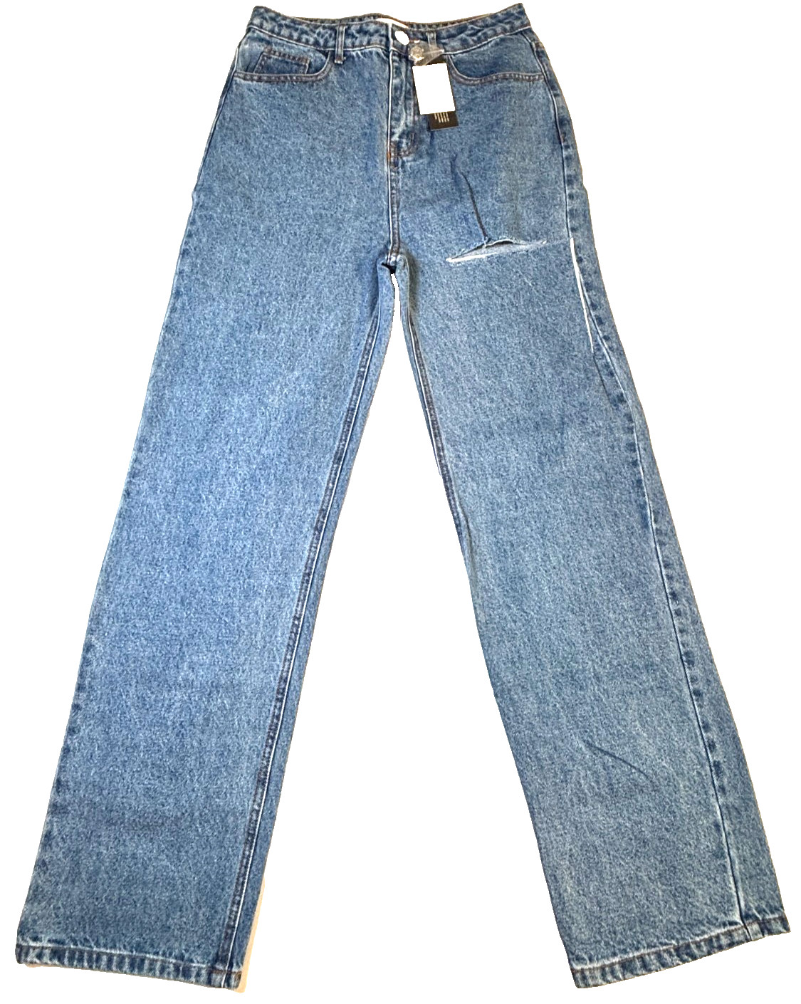 Ripped High-Waist Straight Jeans Women’s Medium 28-inch Waist Idem Ditto Jeans