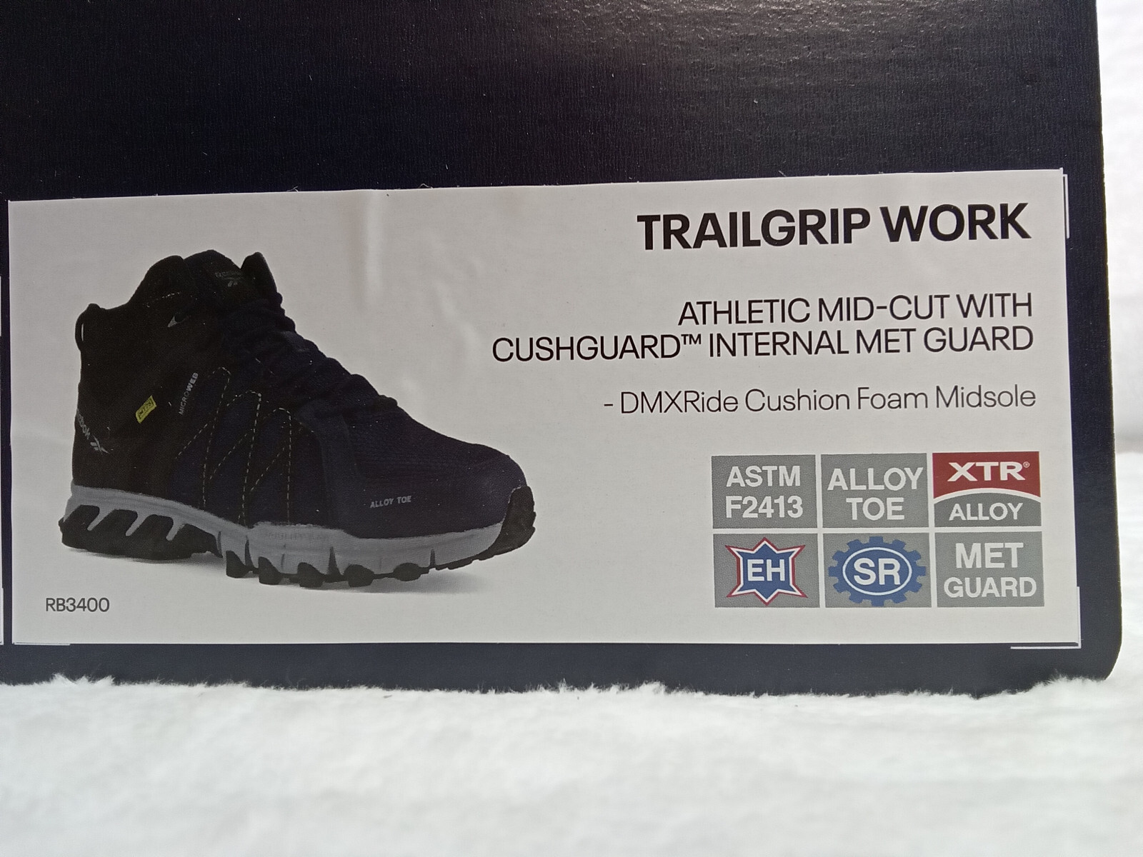 Reebok Trailgrip Work Shoes Alloy Toe RB3400 Blue NIB & Ships FREE