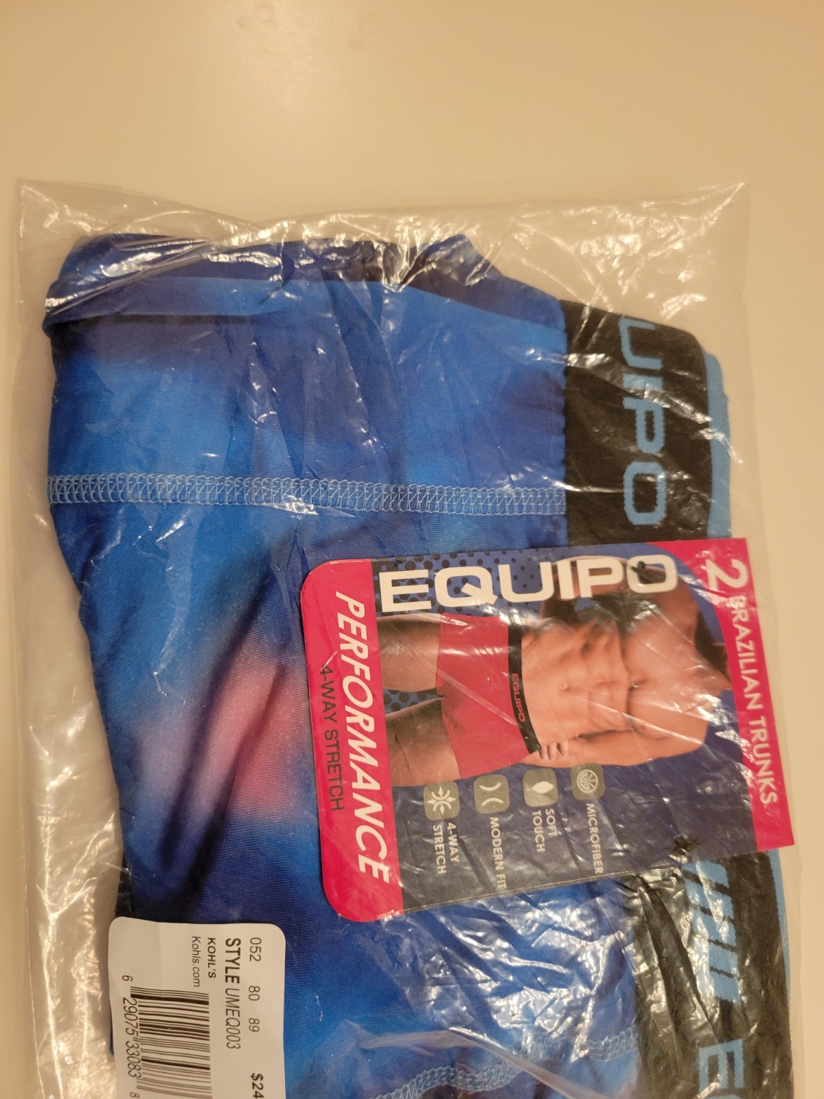 Equipo Brazilian Trunk Underwear Microfiber Stretch 2 Pack Multicolor X-Large
