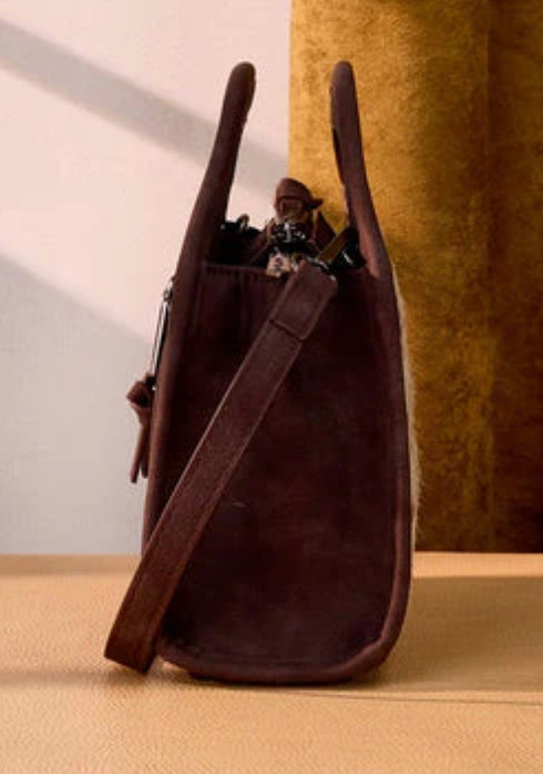 TRINITY RANCH GENUINE COWHIDE SATCHEL CROSSBODY BAG