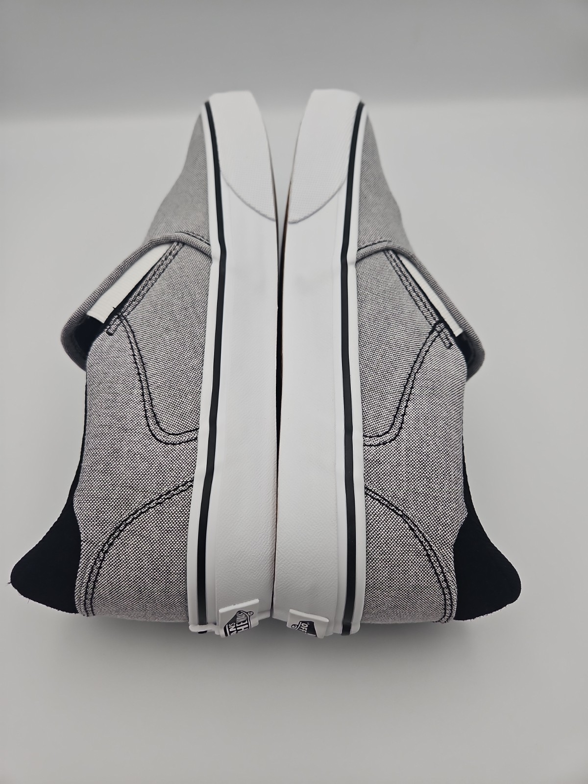 Vans Asher Deluxe Slip-On Sneaker Summer Canvas Black- Men’s Size 8.5
