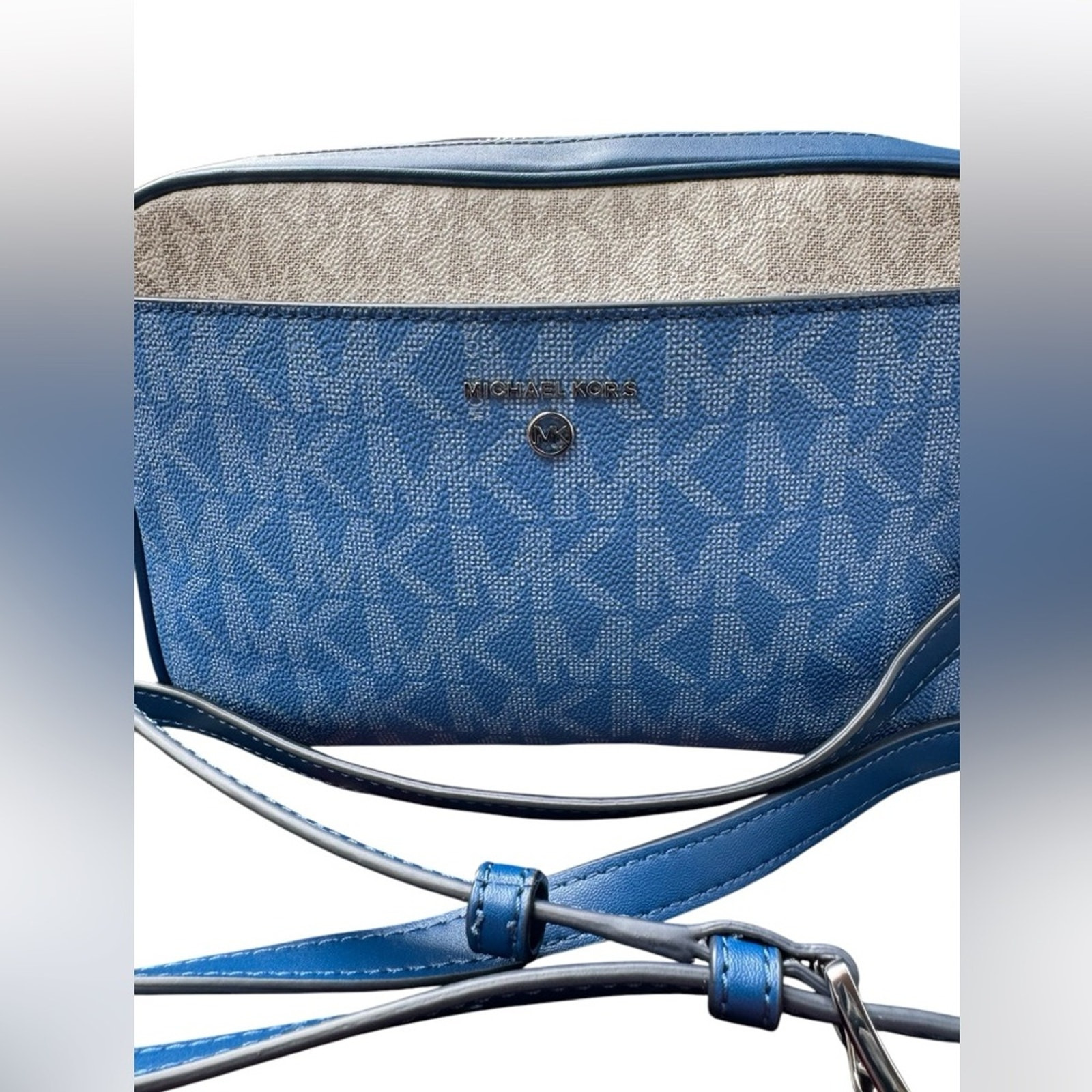 NEW Michael Kors Jet Set Logo-Printed Coated Canvas Camera Bag