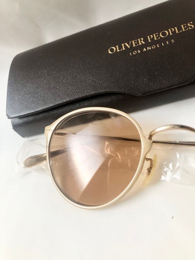 Oliver Peoples Dawson WHTG Sunglasses Antique White Gold UV 99% Used